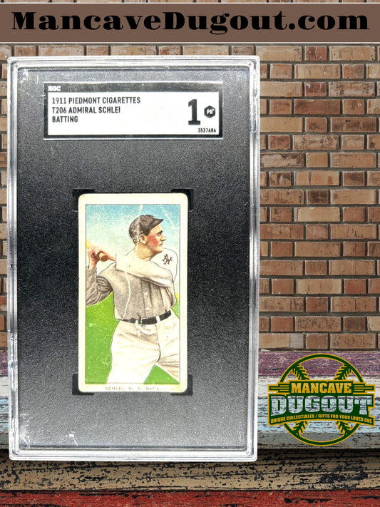 1911 T206 White Border - Admiral Schlei – Batting Pose SGC 1