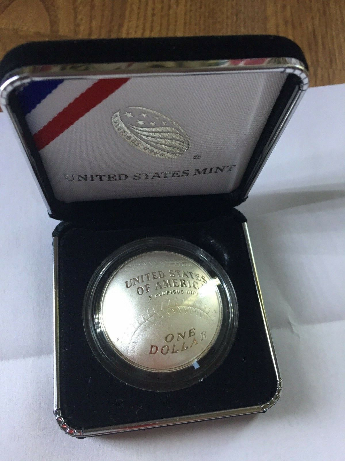 2014 Baseball Hall of Fame Proof Silver Dollar OGP & COA