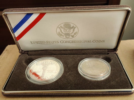 1989 Two-Coin United States Congressional Coins Proof Set