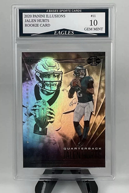 2020 Panini Illusions Jalen Hurts Eagles Rookie Holo Card #11 – Gem Mint 10