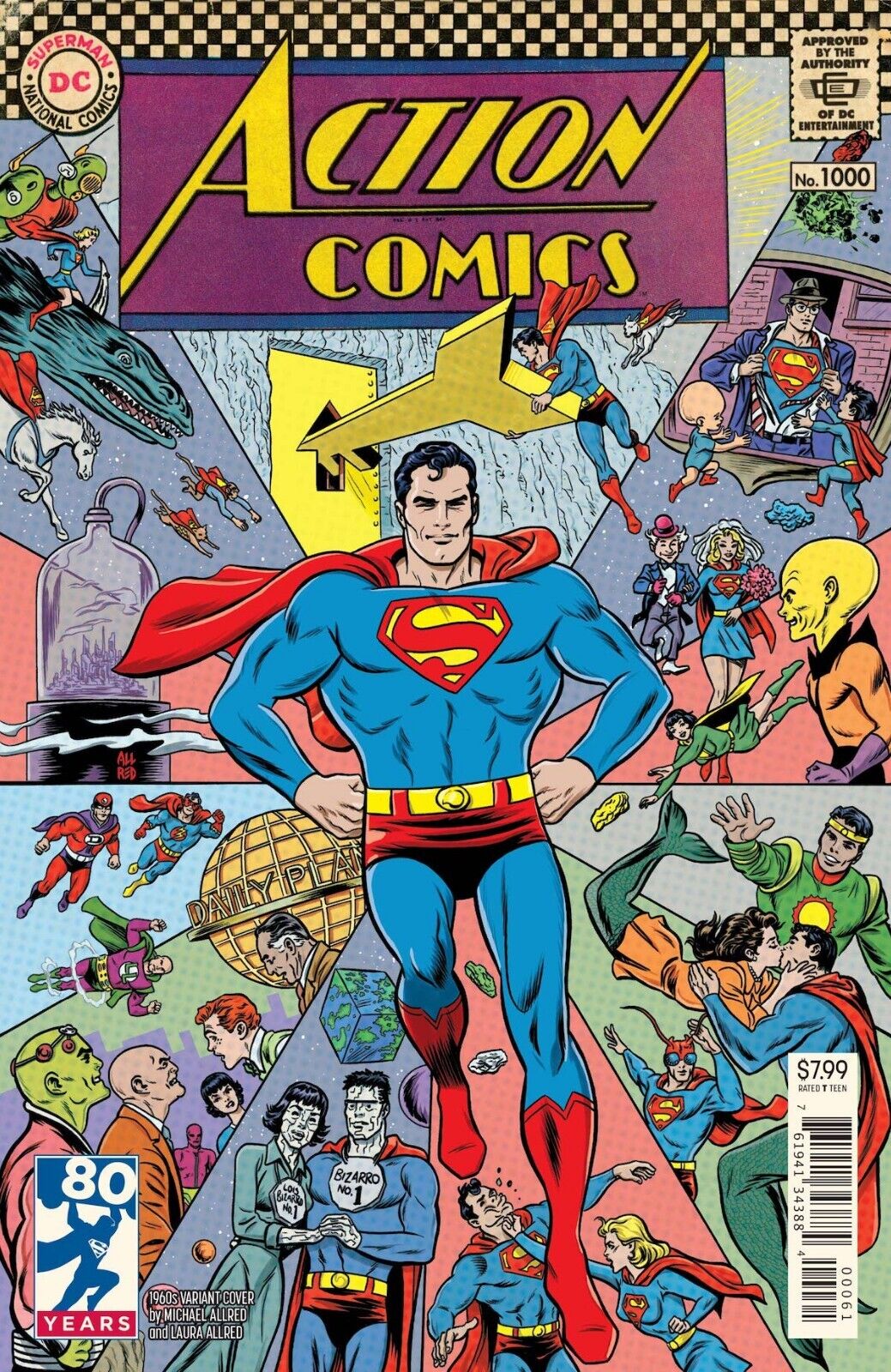 Action Comics #1000 (Allred 1960's Variant Cover) Superman DC (2018) Near Mint