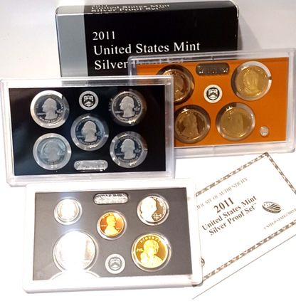 2011 United States US Mint 14-Coin Silver Proof Set