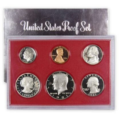 1981 Proof Set Type 1 U.S. Mint Original Government Packaging OGP Collectible