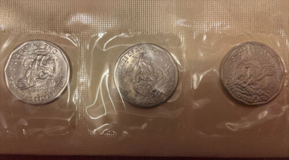 1979 SUSAN B. ANTHONY $1 Near Date/Wide Rim In  3-Coin P, D & S Souvenir Set
