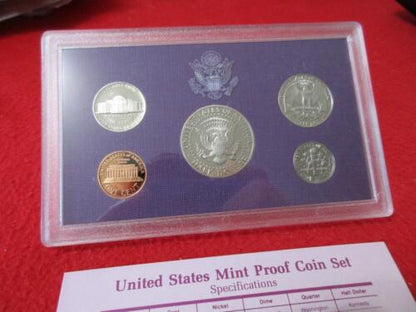 1992 S Proof Set U.S. Mint Original Government Packaging -Collectible