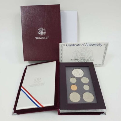 1992 Prestige Proof Set of U.S. Coins in Mint Issued Display Wallet with COA