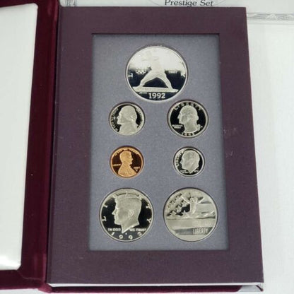 1992 Prestige Proof Set of U.S. Coins in Mint Issued Display Wallet with COA