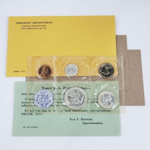 1959 Silver Proof Mint Set with Original Government Envelope