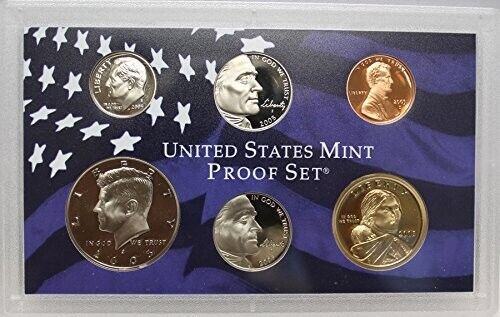 2005 US STATE QUARTER 5 COIN PROOF SET IN US MINT PACKAGING & COA