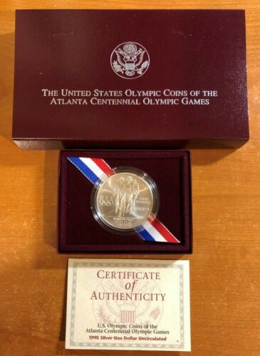 1995-P $1 Atlanta Centennial Olympic Games Paralympics Silver Proof Dollar