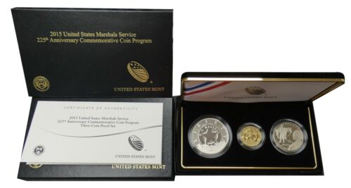 2015 US Marshal 225th Anniversary 3 coin gold set US MINT COINS