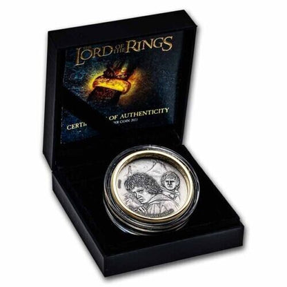 2023 Samoa 3 oz Silver The Lord Of The Rings - One Ring Gold Plated