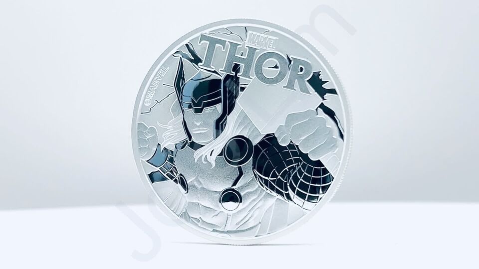 2018 Tuvalu Marvel Comics Thor 1 oz .999 Silver BU Coin ~ Only 50,000 Minted