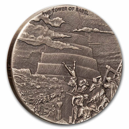 2023 2 oz .999 Silver Coin -The Tower of Babel- Biblical Series - Mintage of only 1,499