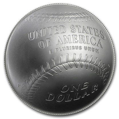 2014 Baseball Hall of Fame Uncirculated Silver Dollar OGP & COA
