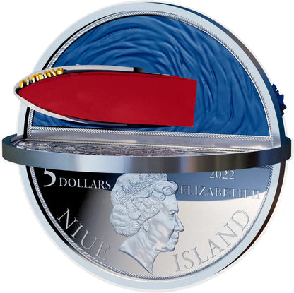 2022 Niue 110th Anniversary of the Titanic Sinking 3D Colorized 2 oz Silver Coin