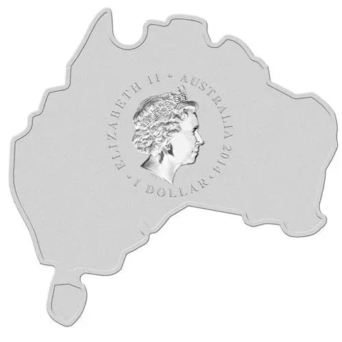 2014 Crocodile Australian Map Shaped 1oz Pure Silver Coin - ONLY 6000!!!