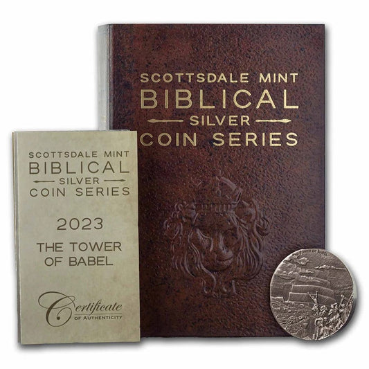 2023 2 oz .999 Silver Coin -The Tower of Babel- Biblical Series - Mintage of only 1,499