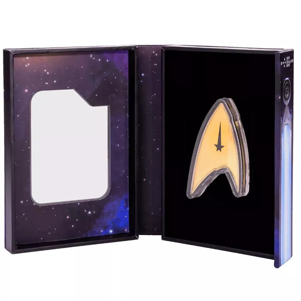 2024 Agoro Star Trek Starfleet – Command Insignia 1 oz Gilded Enamel Silver Coin - Only 2000 Minted!!!