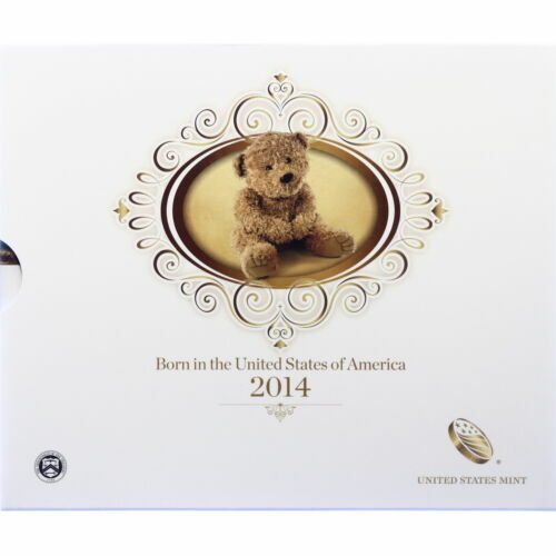 2014 BORN IN THE USA BIRTH YEAR PROOF SET 5 COINS. US MINT OGP & COA