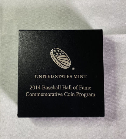2014 Baseball Hall of Fame Uncirculated Silver Dollar OGP & COA