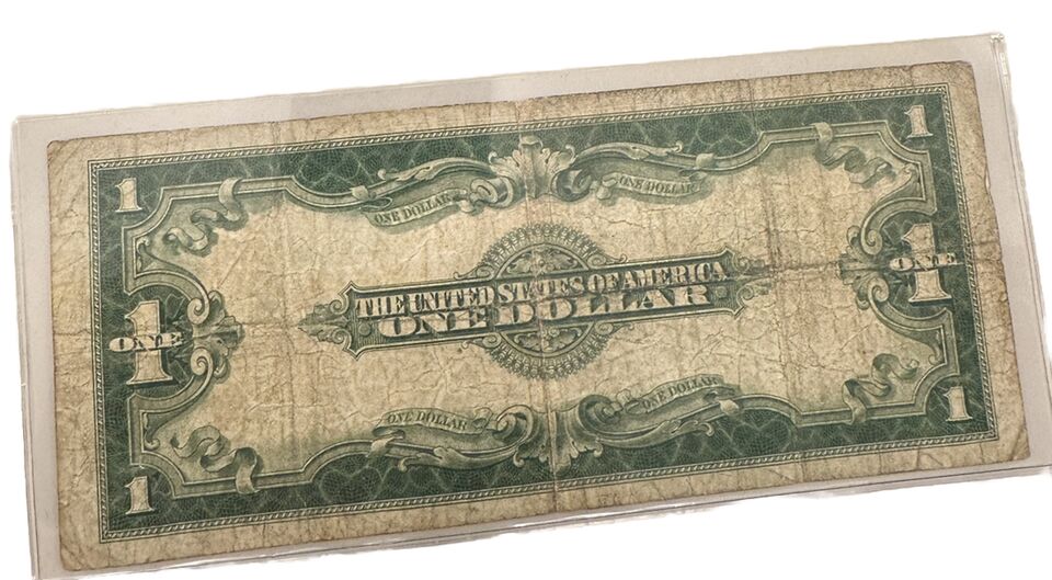 1923 $1 Dollar Silver Certificate Large Size Note Blue Seal Horse Blanket