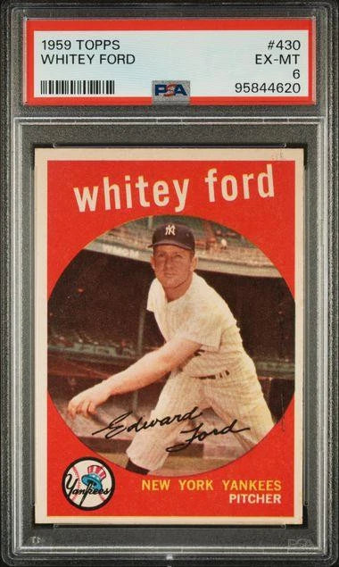 1959 Topps WHITEY FORD #430 – New York Yankees – PSA 6 (EX MT)