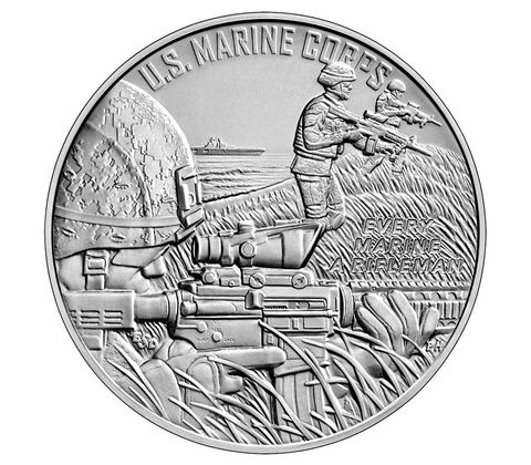 U.S. Marine Corps One-Ounce Silver Medal