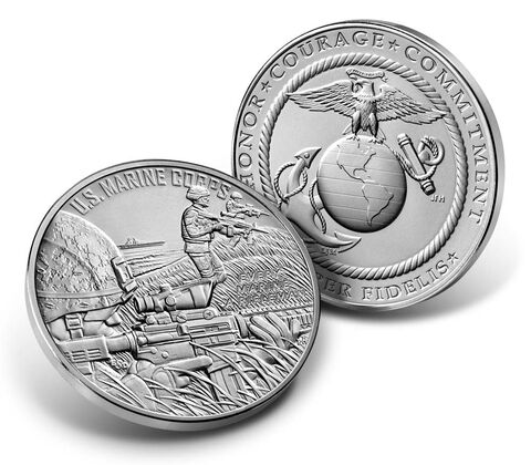 U.S. Marine Corps One-Ounce Silver Medal