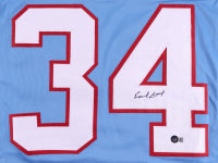 Earl Campbell Signed Jersey (Beckett) - Houston Oilers -Blue