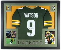 Christian Watson Signed Custom Framed Jersey Display (Beckett) - Green Bay Packers