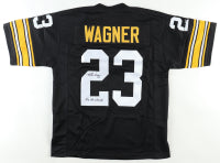 Mike Wagner Signed Jersey Inscribed "4x SB Champ's" (TSE) - Pittsburgh Steelers