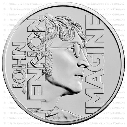 2025 John Lennon Five Pound Crown Brilliant Uncirculated Music Legends Coin