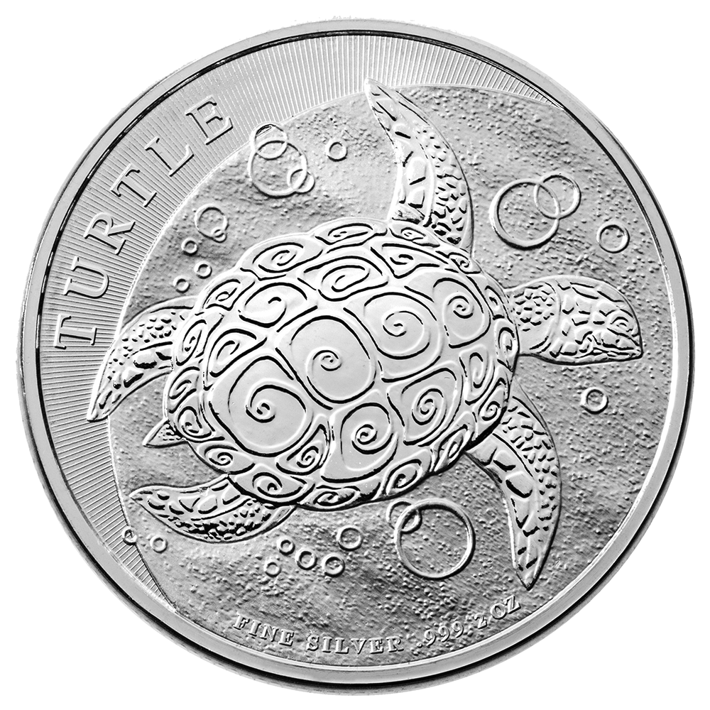 2016 $5 Niue Hawksbill Turtle 2 Troy oz .999 Fine Silver BU