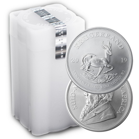 2019 South Africa Silver Krugerrand 1 oz Brilliant Uncirculated-Tube of 25