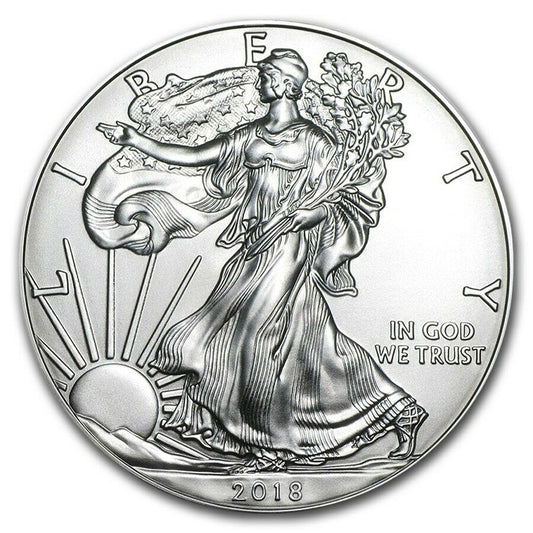 2018 1 oz Silver American Eagle Coin BU