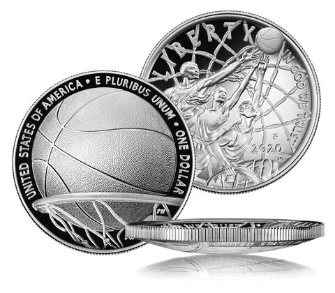 2020 Basketball Hall of Fame Proof Silver Dollar