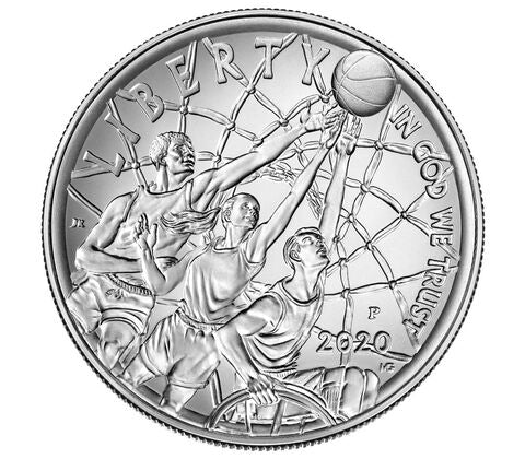 2020 Basketball Hall of Fame Uncirculated Silver Dollar