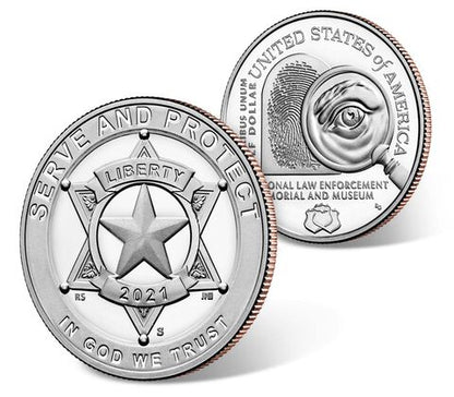 2021 - National Law Enforcement Memorial and Museum Proof Clad Half Dollar