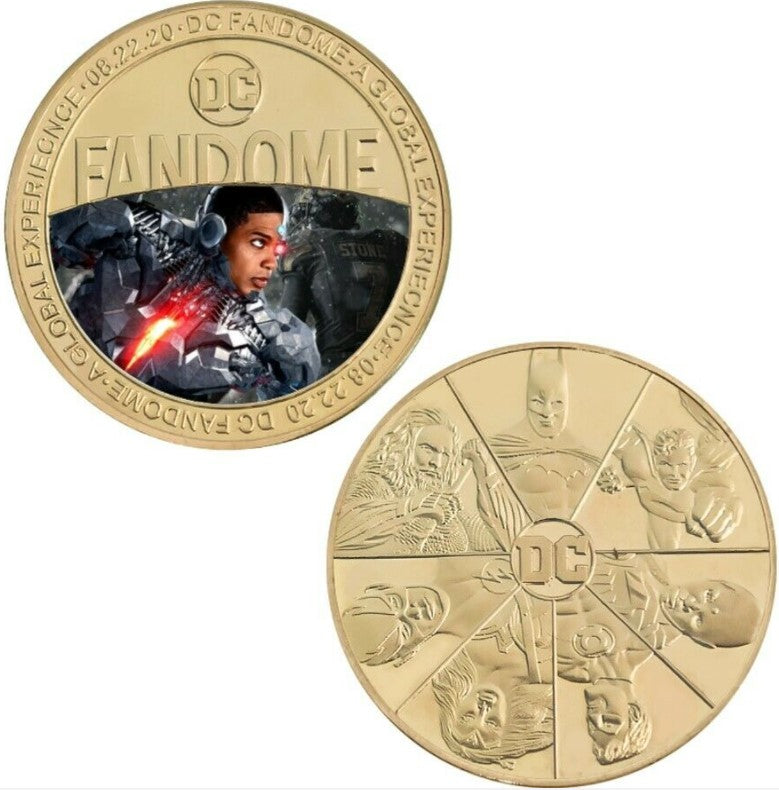 7-PCS Super Hero Movies Characters Gold Plated Color Printed Commemorative Coins