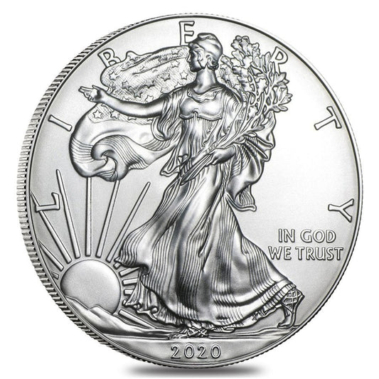 2020 Silver Eagle Roll- CH-GEM BU-American Eagle Dollars