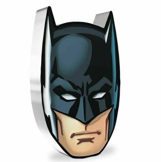 2022 Niue Faces of Gotham - Batman Colorized Shaped 1 oz .999 Silver Proof Coin