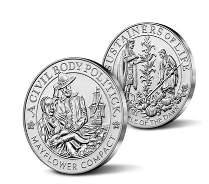 2020 Mayflower 400th Anniversary Silver Reverse Proof Medal