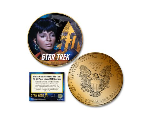 2016 - Star Trek 24K Gold Plated Colorized Silver Eagles