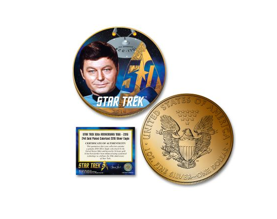 2016 - Star Trek 24K Gold Plated Colorized Silver Eagles