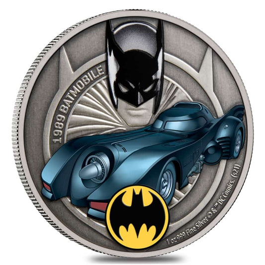 2021 Niue 1 oz DC Comics Batman - 1989 Batmobile Silver Coin