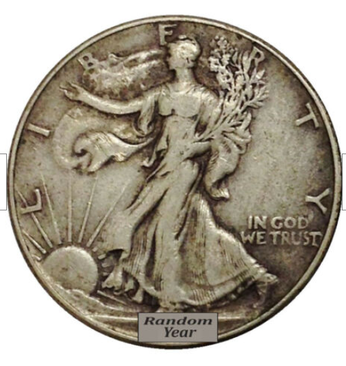 90% Silver Walking Liberty Half Dollars - FULL DATES
