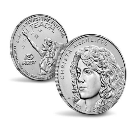 2021 - Christa McAuliffe Uncirc Silver Dollar