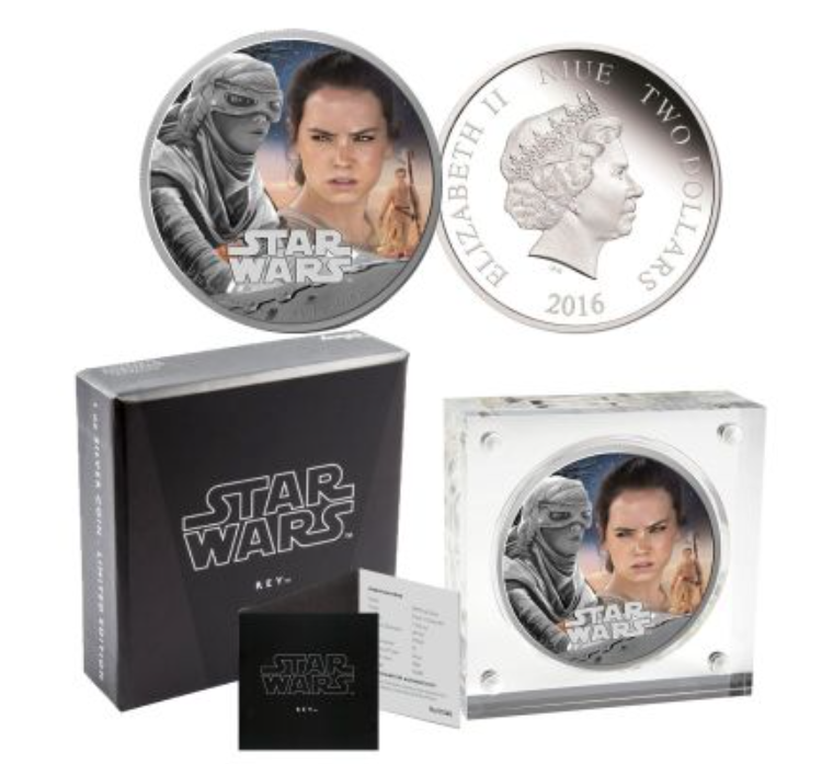 2016 Star Wars Rey Silver Proof $2 Coin - The Force Awakens