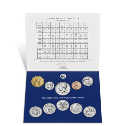 2020 United States Mint Uncirculated Coin Set